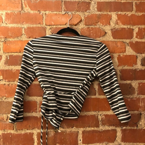 Wrap Striped Long Sleeve - Picture 2 of 2